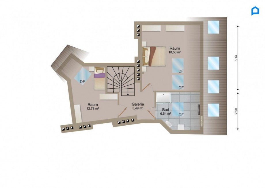 Top 31 DG2 Dachgeschosswohnung Wien