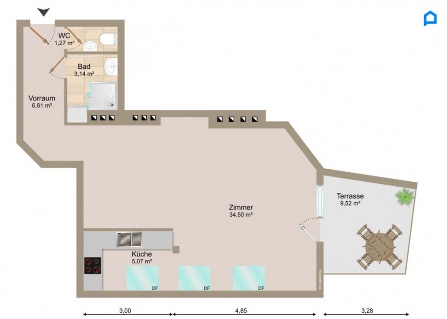 GR Top 30 DG1 Dachgeschosswohnung Wien