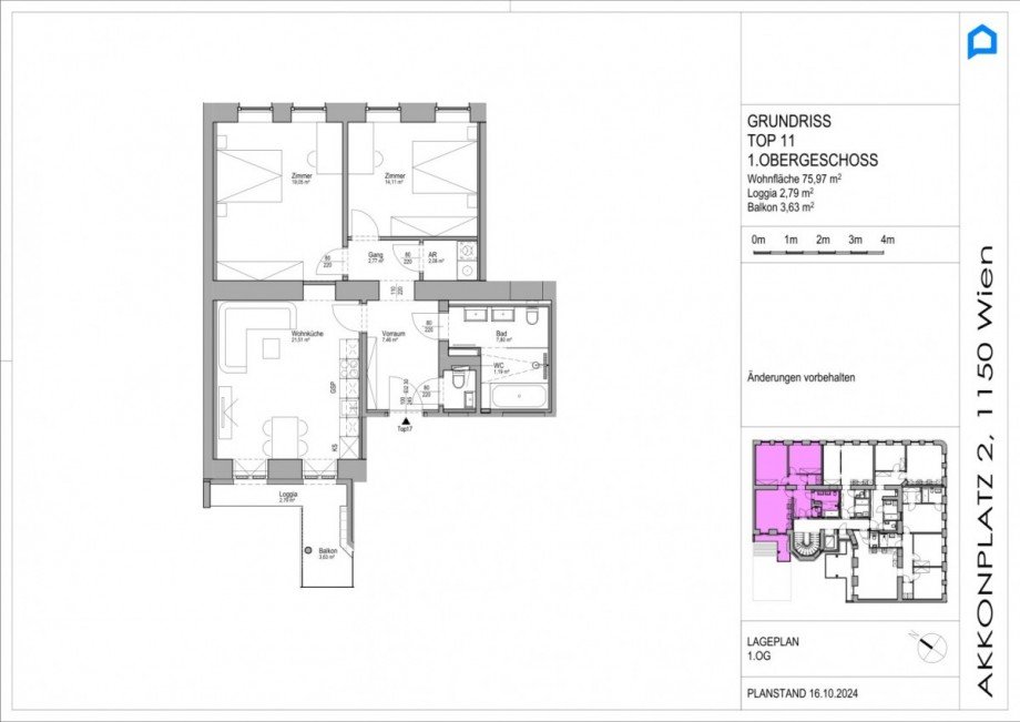 TOP 11, 1.OG Dachgeschosswohnung Wien,Rudolfsheim-F�nfhaus