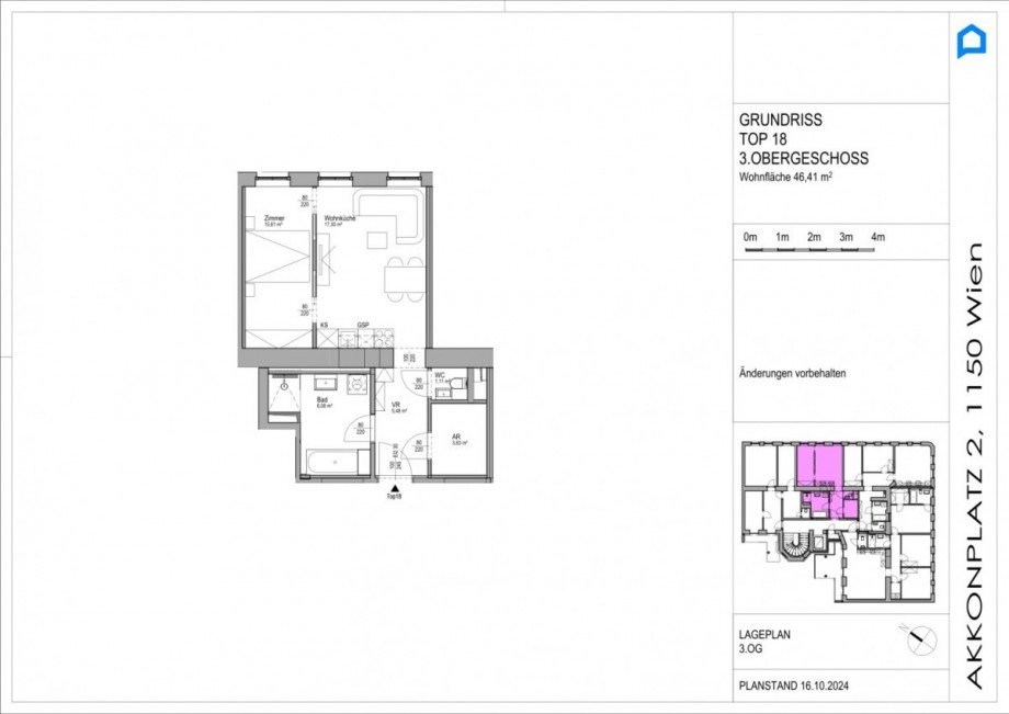 TOP 18, 3.OG Etagenwohnung Wien,Rudolfsheim-F�nfhaus
