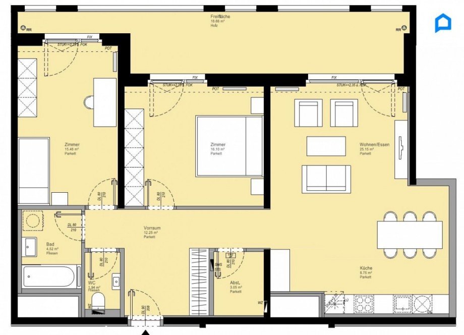  Etagenwohnung Wien