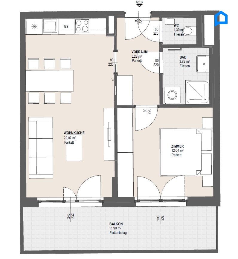  Etagenwohnung Wien