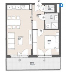  ERSTBEZUG ,Modernes 2-Zimmer-Apartment mit Balkon im 6. OG plus 12m� Balkon