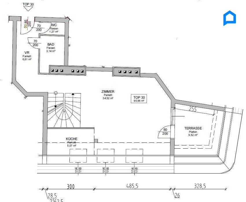  Dachgeschosswohnung Wien