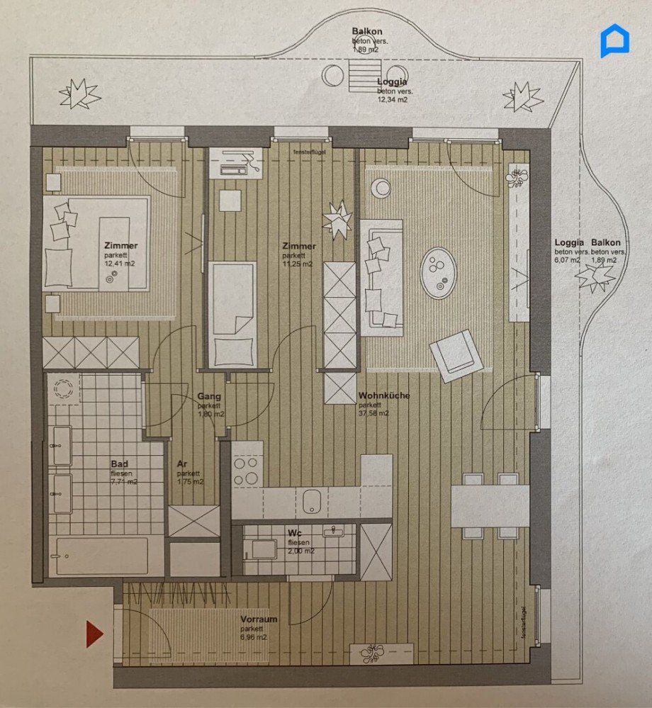  Etagenwohnung Wien