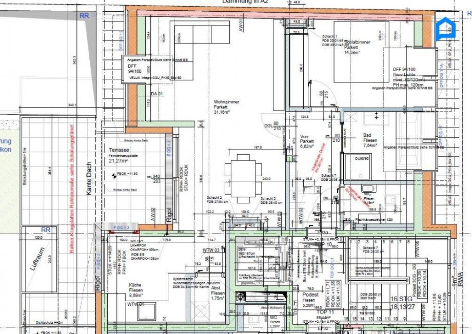  Dachgeschosswohnung Wien