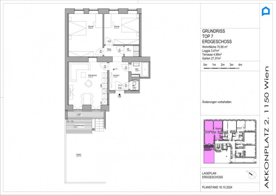 TOP 7 Hochparterre Dachgeschosswohnung Wien,Rudolfsheim-F�nfhaus