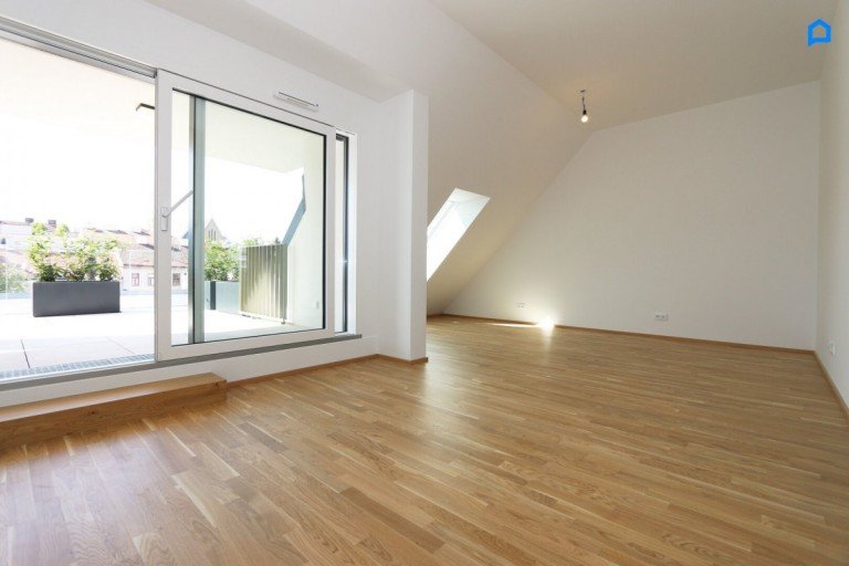  Wien - Hernalser Haupstra�e, Rosensteingasse, Ottakringerstra�e Dachgeschosswohnung DACHGESCHOSS LUXUS-Neuwertig- 2 Zimmer, Pauschale allinklusiv Miete, 31m� Wohnzimmer, West-Terrasse 21,27 m�, Ma�einbau-K�che, zugfreie Deckenk�hlung, FBH, Alarmanlage, Lift, barrierefrei, Garage optional