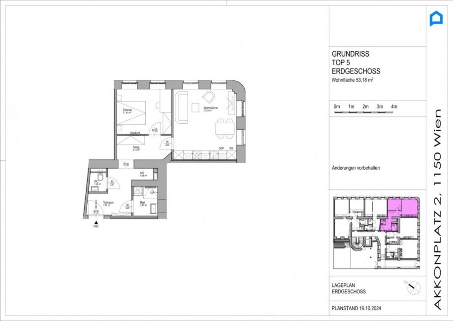 TOP 5 Hochparterre Etagenwohnung Wien,Rudolfsheim-F�nfhaus