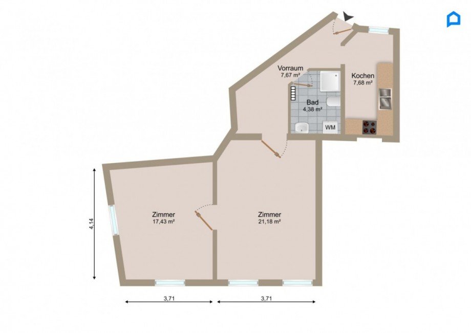 GR 2.OG Top 18-19 Etagenwohnung Wien