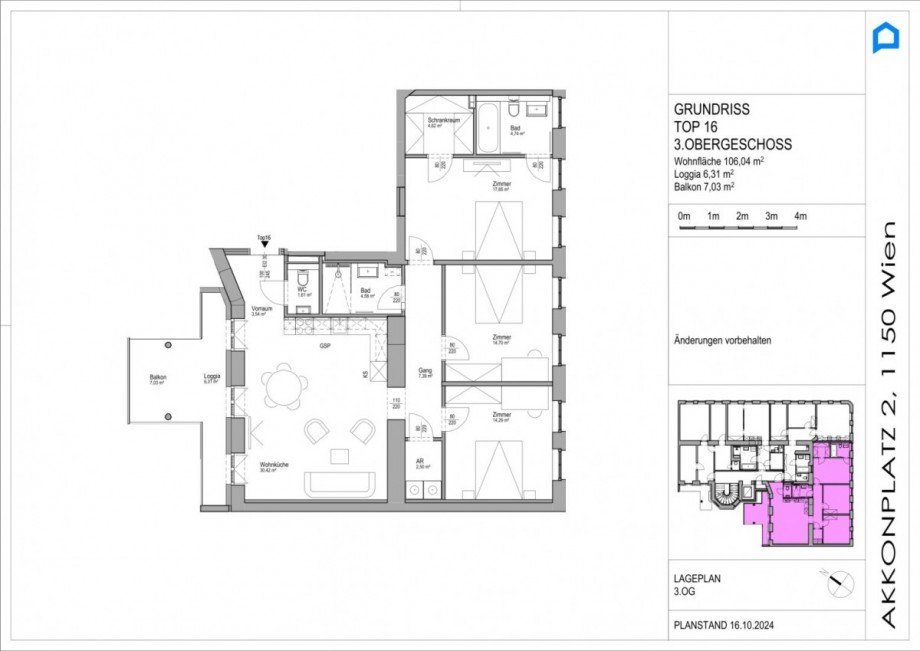 TOP 16, 3.OG Etagenwohnung Wien,Rudolfsheim-F�nfhaus
