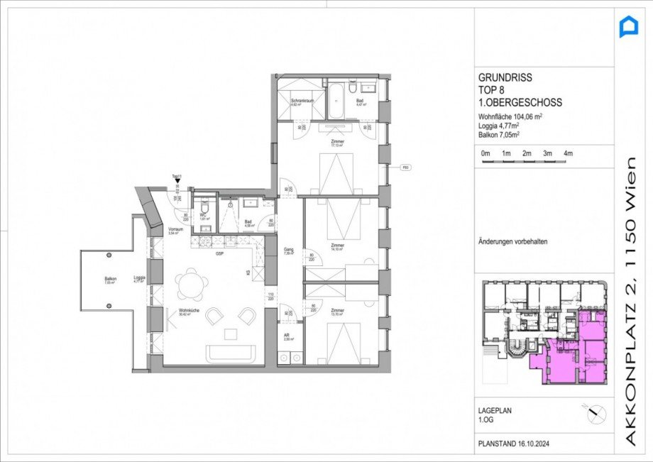 TOP 8, 1. OG Dachgeschosswohnung Wien,Rudolfsheim-F�nfhaus
