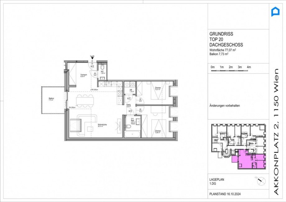 TOP 20, Dachgeschoss Dachgeschosswohnung Wien,Rudolfsheim-F�nfhaus