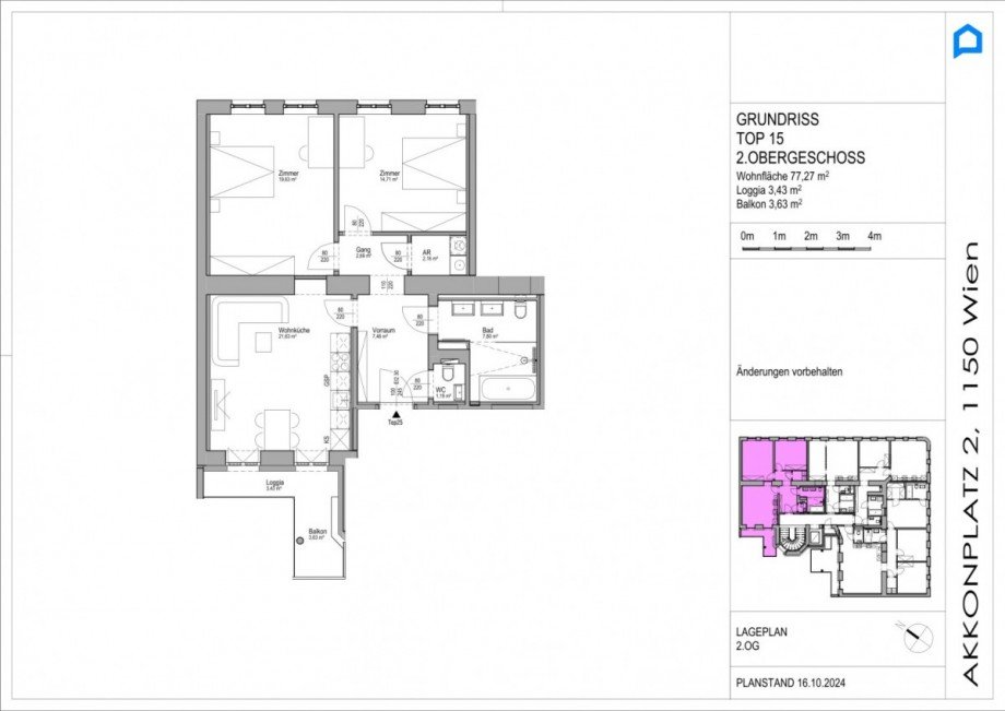TOP 15, 2.OG Dachgeschosswohnung Wien,Rudolfsheim-F�nfhaus