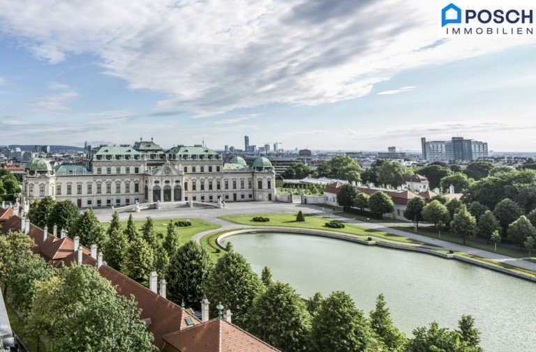  Wien - Schloss Belvedere Etagenwohnung Luxuri�s ausgestattete Wohnung mit Blick aufs Schloss Belvedere