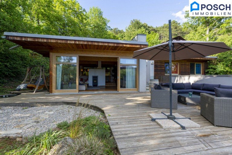 Au�enansicht Markt Piesting - Markt Piesting, Wiener Neustadt Zweifamilienhaus Naturjuwel in Passivhaus-Bauweise, Leben mitten in der gr�nen Natur, gebaut aus hochwertigsten Materialien