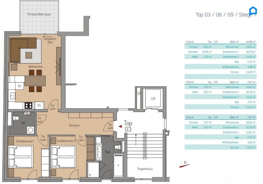  Etagenwohnung Wien