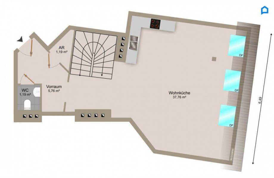 Top 31 DG1 Dachgeschosswohnung Wien