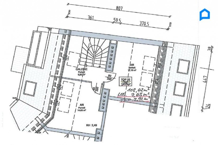 GR Top 32 DG2 Dachgeschosswohnung Wien