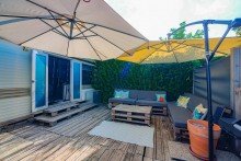  +OASE am See zum Wohlf�hlen, Wohnwagenhaus im Storchencamp, Ruster Bucht, provisionsfrei ,D+